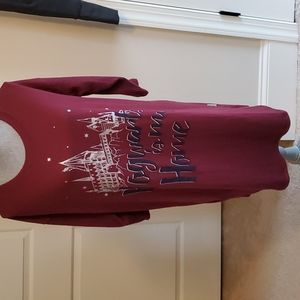 women's sz med Harry Potter sweater dress burgundy